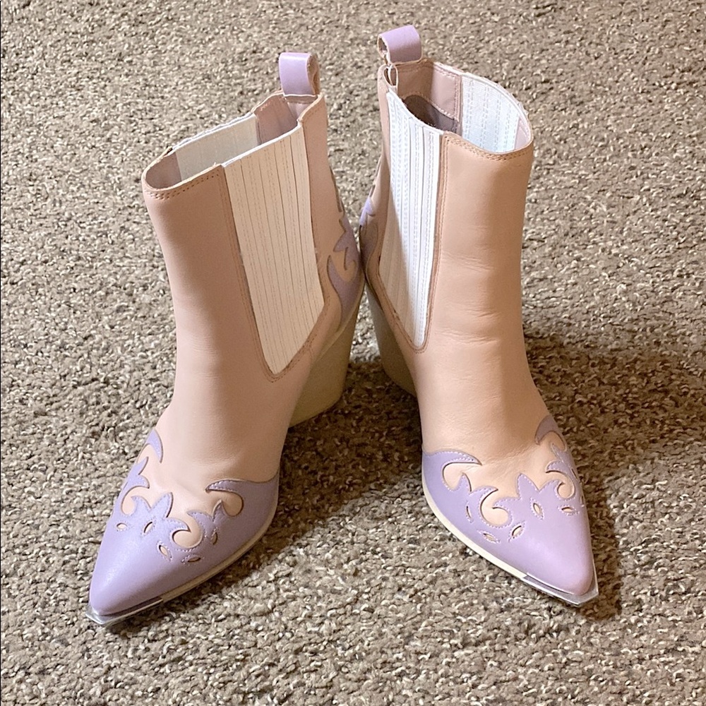 Steve Madden Lavender and Pink Ankle Boots